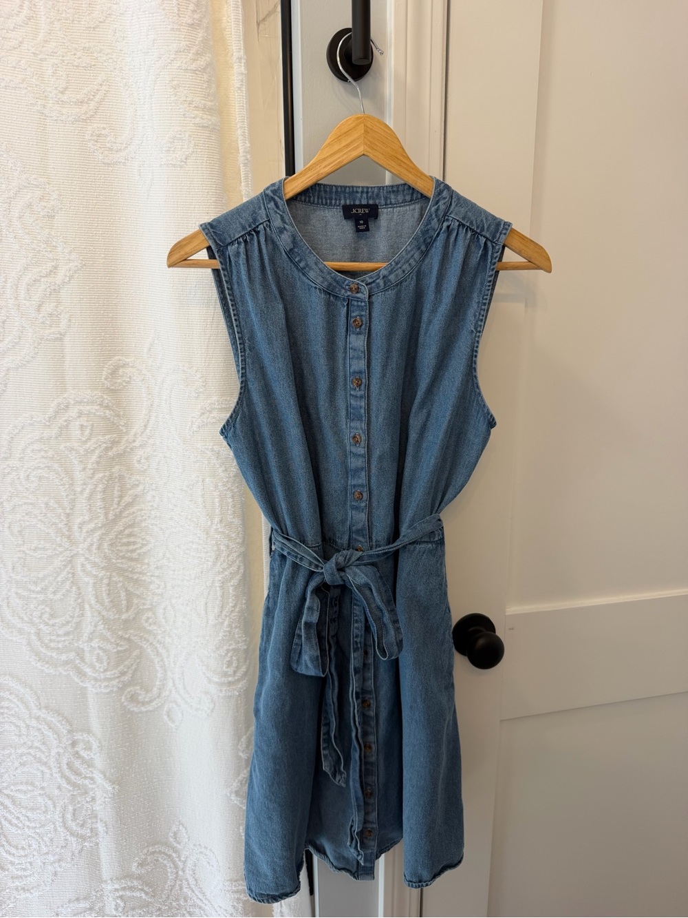 Jcrew Sleeveless Denim Shirt Dress size 10